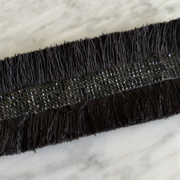 Natasha black crystal fringe cuff bracelet - Picture 2 of 3